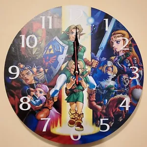 Zelda Wanduhr 12x12 Zoll Ocarina of Time Link Ganon Custom Spielzimmer Geschenk - Bild 1 von 11