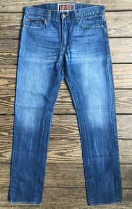 Vintage LEVI'S SKINNY 511 Jeans Men's 36x34 DISTRESSED Blue Denim (Offer) - Picture 1 of 14