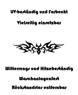 Auto Aufkleber Tribal Tattoos Tattoo 90x24cm schwarz Tatoo Sticker 5 J. Garantie - Bild 1 von 2