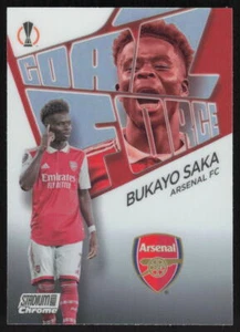 2022-23 Stadium Club Chrome UEFA #GF-BS Bukayo Saka Goal Force Arsenal - Picture 1 of 2