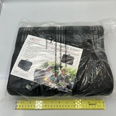 Plush All-Purpose Large Blanket 50" × 60" by Life Style Products w Carry Handle  - Image 1 of 4