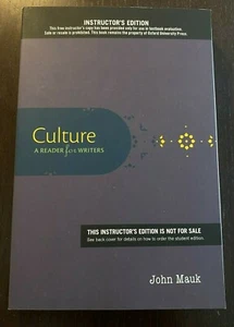 Culture: A Reader for Writers - 9780199947225 - NEW - Instructor Edt - Picture 1 of 4