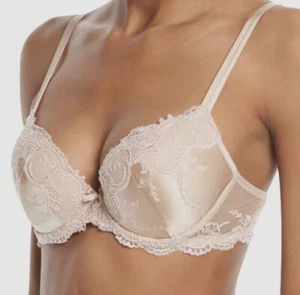 $198 Lise Charmel Women Pink Splendeur Soie Push-up Stretch Bra Size 32C - Picture 1 of 3