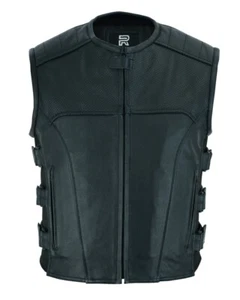 Chaleco de moto de cuero para hombre, ajuste ajustable RAXUS K-20 Talla- XS-8XL - Imagen 1 de 4