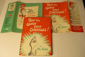 SIGNED! 1957 HOW THE GRINCH STOLE CHRISTMAS Dr. Seuss TRUE FIRST EDITION w/ DJ