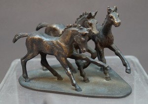 Hermann Christian Zimmerle (Grossheppach 1921-95 Gerlingen) - 3 horses - bronze