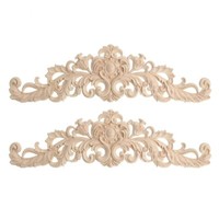 2Stck Bastelholz Schrank Moebel Schnitzerei Ecke Holz Ornament Holz Ornamente z3