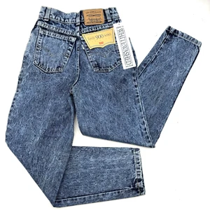 NEW Vintage 80s Levi's 900 Series For Girls Whitewashed Denim Jeans 10S USA Made - Picture 1 of 17