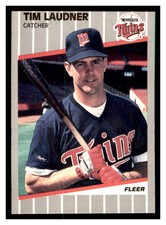 1989 Fleer #118 TIM LAUDNER Minnesota Twins ~F5Q