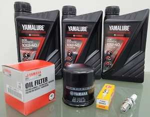 Yamaha YFM350/A Grizzly ATV Service Kit Yamalube Oil Filter DR8EA spark plug - Picture 1 of 5