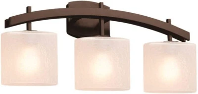 Used Justice Design Group Fusion Archway Dark Bronze 3-light Bath Vanity Light - Image 1 of 4