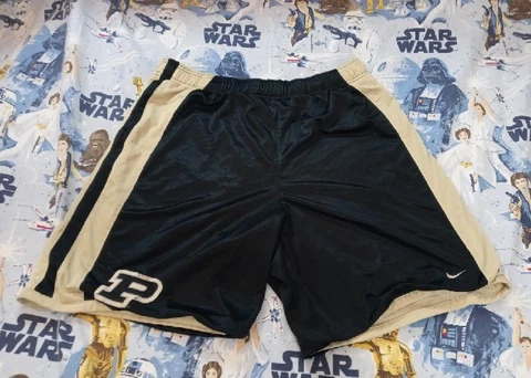NIKE Purdue Boilermakers Shorts Drawstring Basketball Black Logo Vintage XLarge Cover