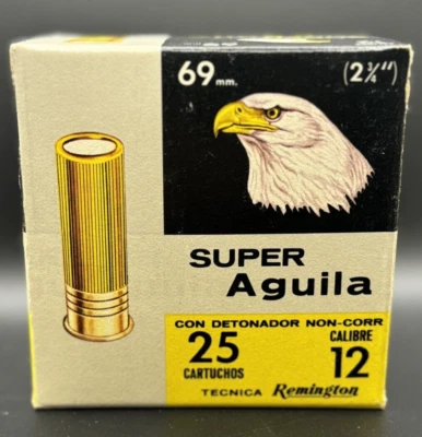 Vintage **Empty** Remington Super Aguila 12 Gauge Shotgun Shell Box from Mexico - Image 1 of 4