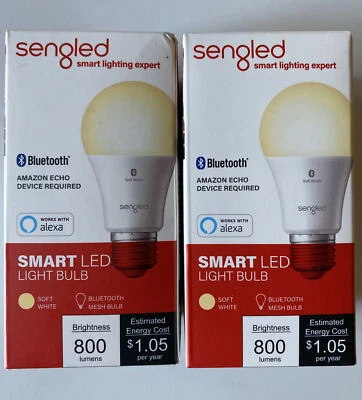 2-pack of Sengled Smart LED Light Bulb Soft White Bluetooth Works With Alexa - Image 1 of 4
