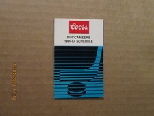 USHL Des Moines Buccaneers Vintage Circa 1986-87 Team Logo Pocket Schedule