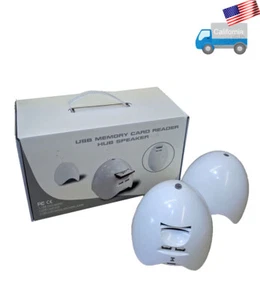 NEW Egg-Shaped USB Speakers/2.0 Hub/Memory Card Reader Laptop,Desktop PC - Afbeelding 1 van 11
