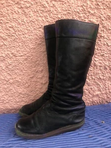 DOC MARTENS BLACK GENUINE LEATHER TALL ZIP UP BOOTS -SZ 42/10.5 - Picture 1 of 5
