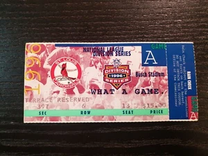 1996 National League Division Series Ticket - ST LOUIS CARDINALS, GAME 1A - Picture 1 of 2