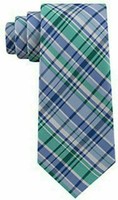 Tommy Hilfiger Men's Neck Tie Blue Green Boston Plaid Slim Skinny Silk $69 #364