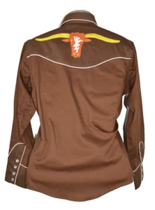 Rockmount Ranch Wear Western Shirt Kids M Cowboy Pearl Snap Longhorn Embroidered - Picture 1 of 8