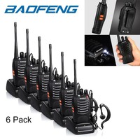 6x Baofeng BF-888S Two Way Radio Walkie Talkie UHF 400-470MHz Handheld + Earbuds