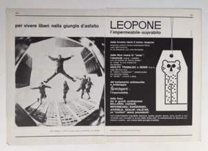 Pubblicita' Leopone Tessuti Impermeabile Soprabito Old Advertising 1965 (F4) - Picture 1 of 1