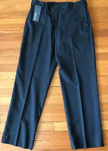 Kenneth Cole Reaction Textured Stripe Mens 33X30 Black Dress Pants Work Party - Picture 1 of 5