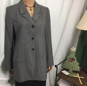Eagles Eye Gray Pinstripe Blazer Womens Size 6 NOS 18128MFC/WBB - Picture 1 of 9