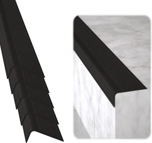Stair Edge Protector pack Of 5 36x2x1 Inch Antislip Stair Corner Trim Rubber S - Picture 1 of 3