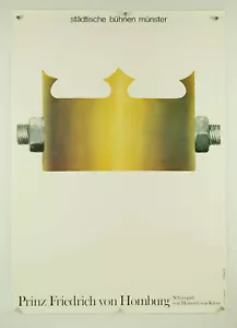seltene "PRINZ FRIEDRICH VON HOMBURG 23x33" Deutsches Bühnenplakat 1980er Jahre Krone mit Bolzen" - Bild 1 von 10