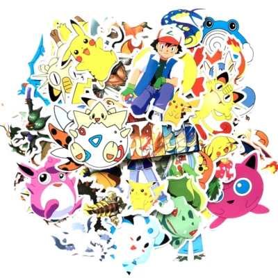 Vinyl Aufkleber Sticker Deko 60 Stück für Pokémon Pokemon Fans - Bild 1 von 3