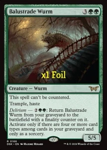 MTG Foil Duskmourn: House of Horror DSK Balustrade Wurm MINT - Picture 1 of 1
