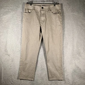 James Perse Cashmere Touch 5 Pocket Pants Mens 34 Beige Light Academia Old Money - Picture 1 of 22