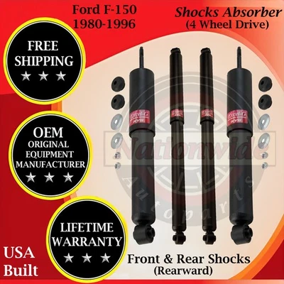 KYB OEM Front & Rear Shocks For 1980-1996 Ford F-150 4WD Lifetime Warranty - Image 1 of 4