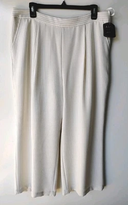 Pantalones de vestir para mujer ALEX MARIE a rayas blancas 16 NUEVO Foto 1 de 4