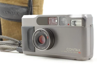 【MINT+ in Case】 Contax T2 Titan Black Point & Shoot 35mm Film Camera From JAPAN - Image 1 of 4