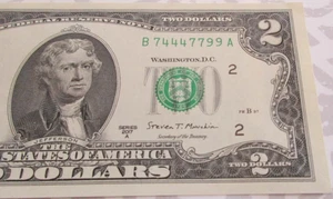 NEW-TRINARY- 2017A $2 Bill-B74447799A-small radar 74447-ships free - Picture 1 of 3