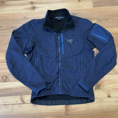 Chaqueta De Colección Arc'Teryx Para Hombre Pequeña Azul Marino Gamma Mx Polartec Cremallera Completa Foto 1 de 4