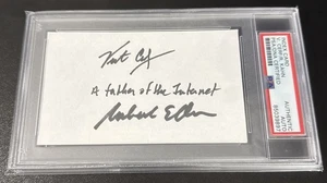Vintage Cerf & Bob Kahn Autograph PSA/DNA Creators of The Internet Dual Auto - Bild 1 von 1