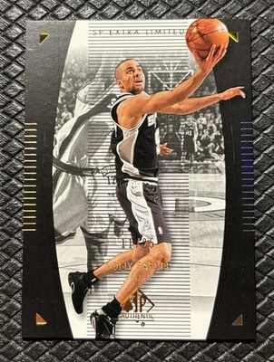 TONY PARKER 2003-04 UD SP Auténtico #76 Extra Limitado Oro SSP/25 Spurs Legend Foto 1 de 2