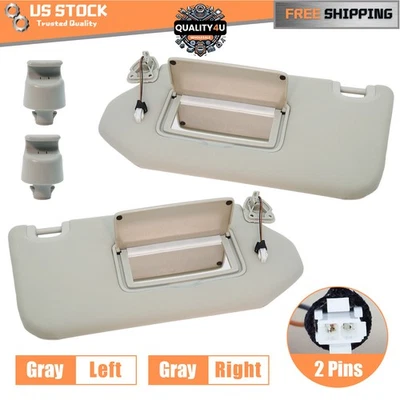 For Nissan Pathfinder 2013-2020 74216  Passenger Side Gray Sun Visor-2 PCS LH/RH - Image 1 of 4