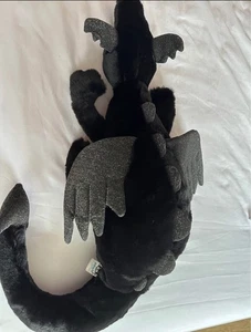 Huge Onyx Jellycat Dragon (read description) - Picture 1 of 5