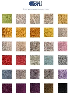 tessuto stoffa SPUGNA AL METRO da telo mare per asciugamano 100% cotone soffice - Immagine 1 di 3