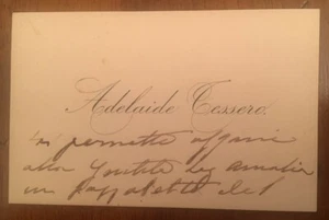 Biglietto autografo di Adelaide Tessero - Picture 1 of 1