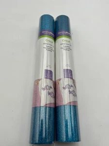 Cricut Glitter Iron-On 12"x19" Heat Transfer Material Sapphire 2X ocean- NEW - Picture 1 of 1