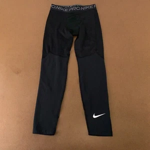Nike Pro Boys Youth Size Large Tight Fit Black Pull On Compression Tights - Picture 1 of 10