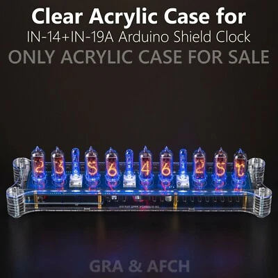 Acrylic Case for IN-14+IN-19A Arduino Shield NCS314-8C [9 Tubes] Nixie Clock - Image 1 of 4