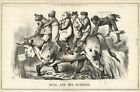 Rare 1879 British Cartoon ANGLO-ZULU WAR "Scramble for Africa"  KING CETEWAYO