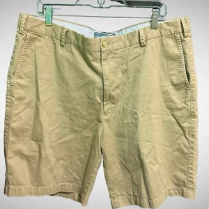 Peter Millar Shorts mens 40 Flat Front Chino Khaki pre Owned Golf Preppy Pima - Picture 1 of 9