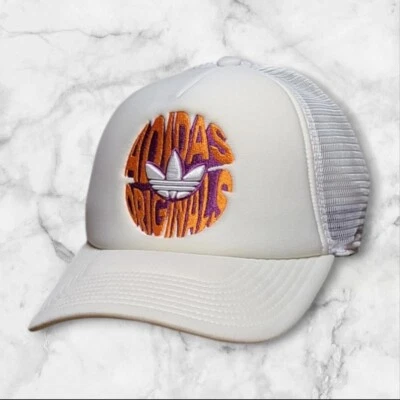Adidas Originals Spiral White Trucker Hat - Image 1 of 3